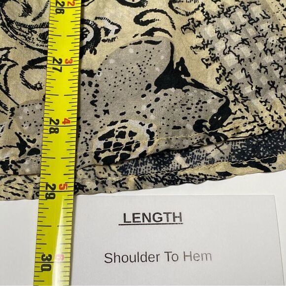 Vintage Details Express 100% Silk Button Front Floral Paisley Blouse Women's LG - Picture 11 of 16